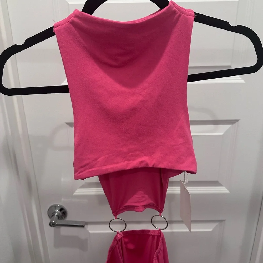 Boohoo Pink Cut-Out Maxi Dress - Picture 3 of 4